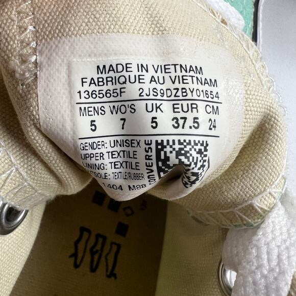 Converse All Star Low Top Turquoise Chuck Taylor Sneakers Lace Up Size 7 - Picture 7 of 9